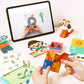 Kit completo para manualidades con papel de colores en 3D