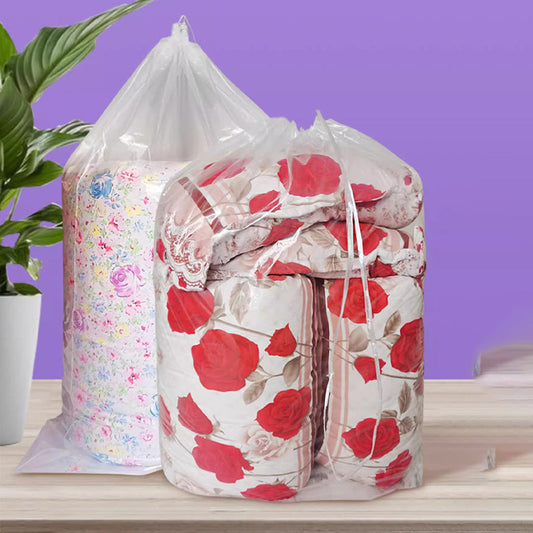 Bolsa de almacenamiento transparente con cordón ajustable y gran capacidad