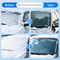 Escoba doble para nieve con rascador de hielo para coche