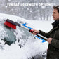 Escoba doble para nieve con rascador de hielo para coche