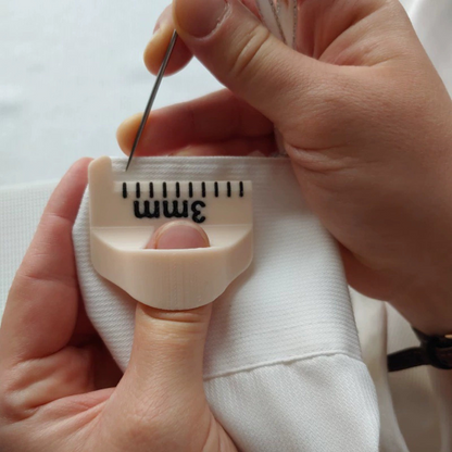 Juego de medidores de puntadas para bordes con los dedos