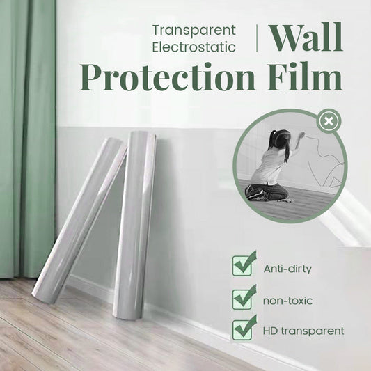 Film transparente de protección electrostática para paredes