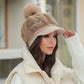 🎁Rebajas de Navidad - 49% OFF🎁👒-Gorro de invierno cálido para mujer con ala corta🥰