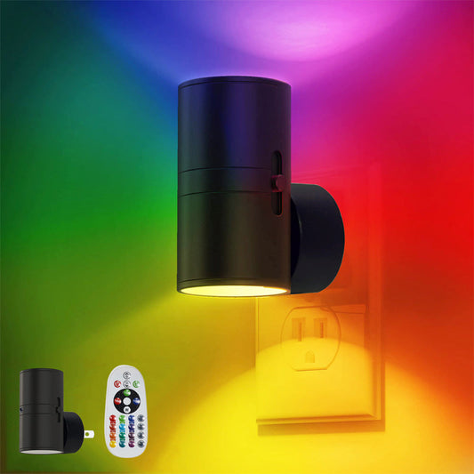 Luz nocturna LED enchufable con cambio de color RGB