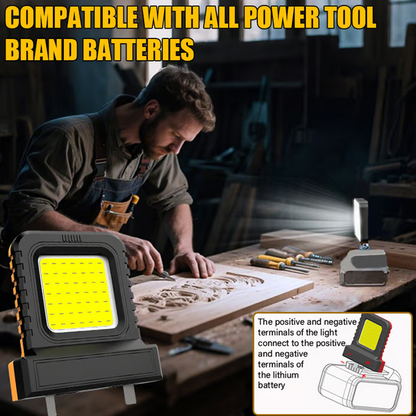 Luz LED ajustable para herramientas con batería de litio