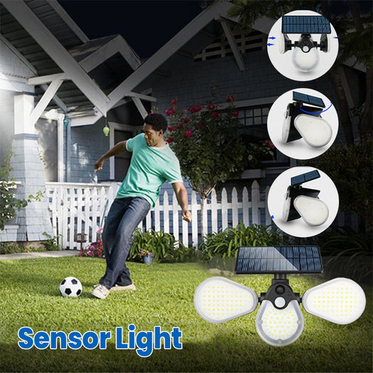Luz solar con sensor y triple pliegue