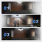 Luz solar con sensor y triple pliegue