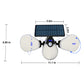 Luz solar con sensor y triple pliegue