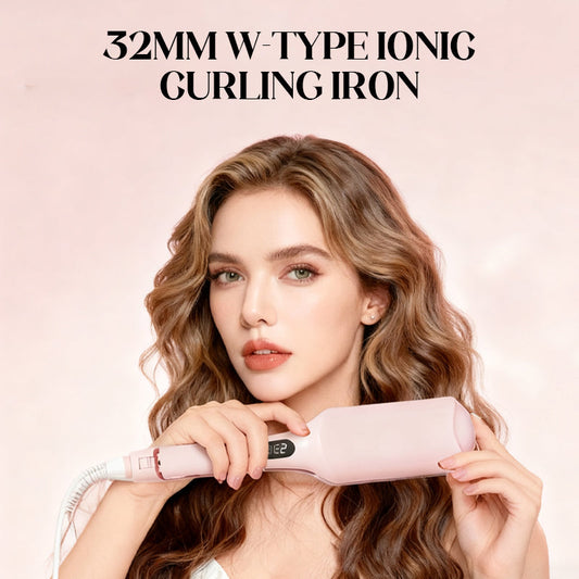 💫 Rizador de ondas profundas 32mm con iones negativos, rizos perfectos en una sola pasada ✨