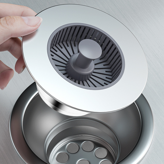 🧼Tapón de desagüe de fregadero emergente con colador
