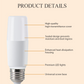 💡 Bombilla LED en forma de columna – casquillo E27, luz blanca o cálida