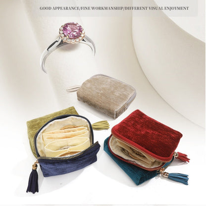 Mini bolsa de viaje para joyas con cremallera