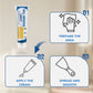 Kit eficiente para reparar paneles de yeso con rascador