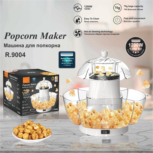 Máquina automática para hacer palomitas de maíz con aire caliente de 1200 W